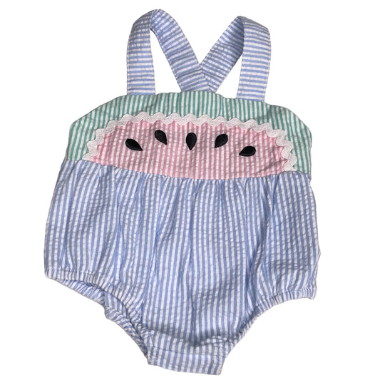 Starting Out Seersucker Striped Bubble Romper Baby Girl Size NB