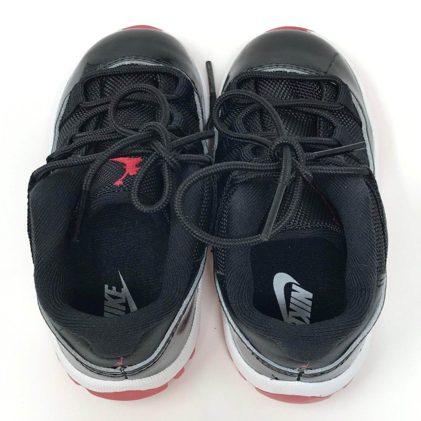 Jordan 11 Retro Low Bred Black White Red Toddler Size 7C