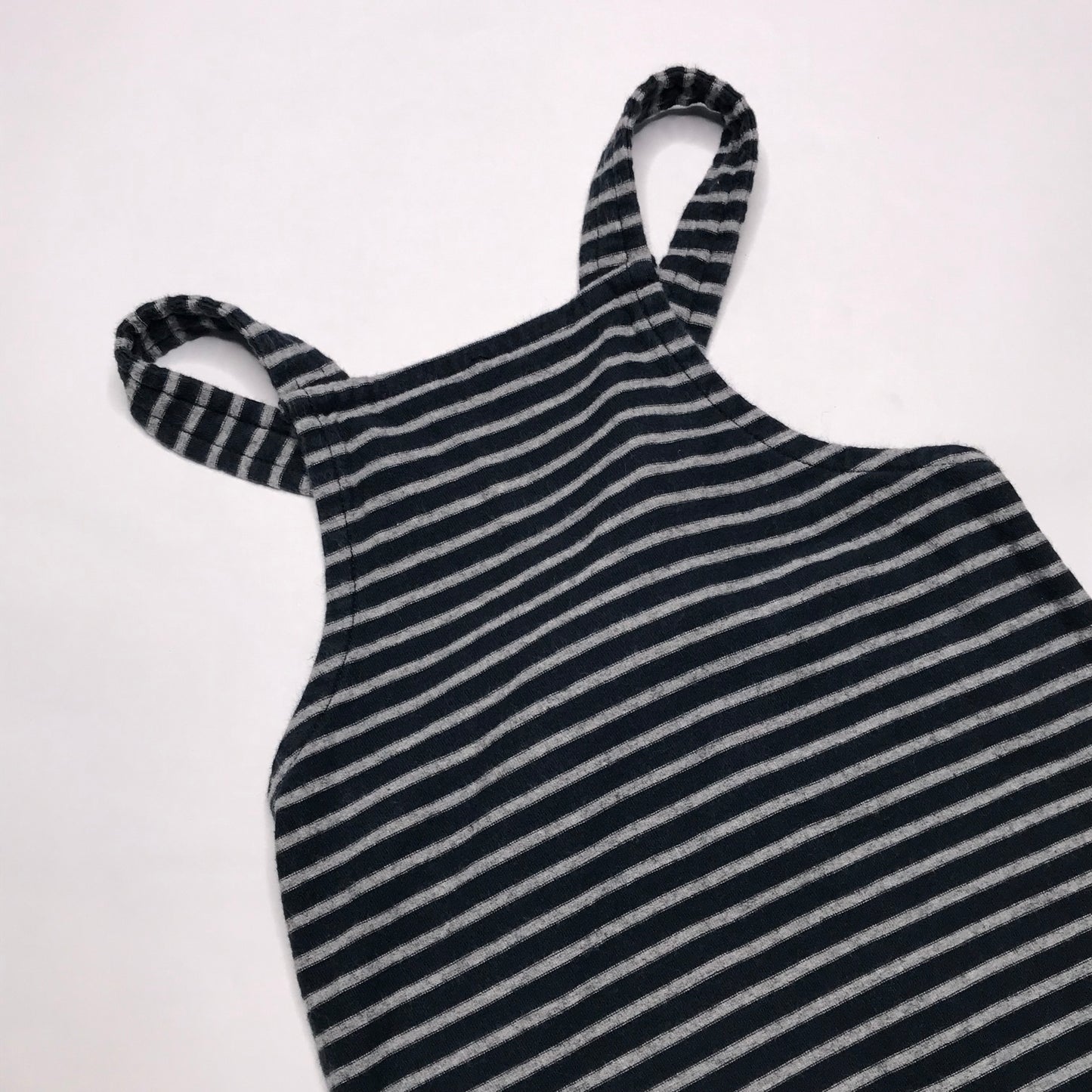 Tea Collection Stripes Knit Jumpsuit One Piece Navy Blue Grey Unisex Size 9-12M
