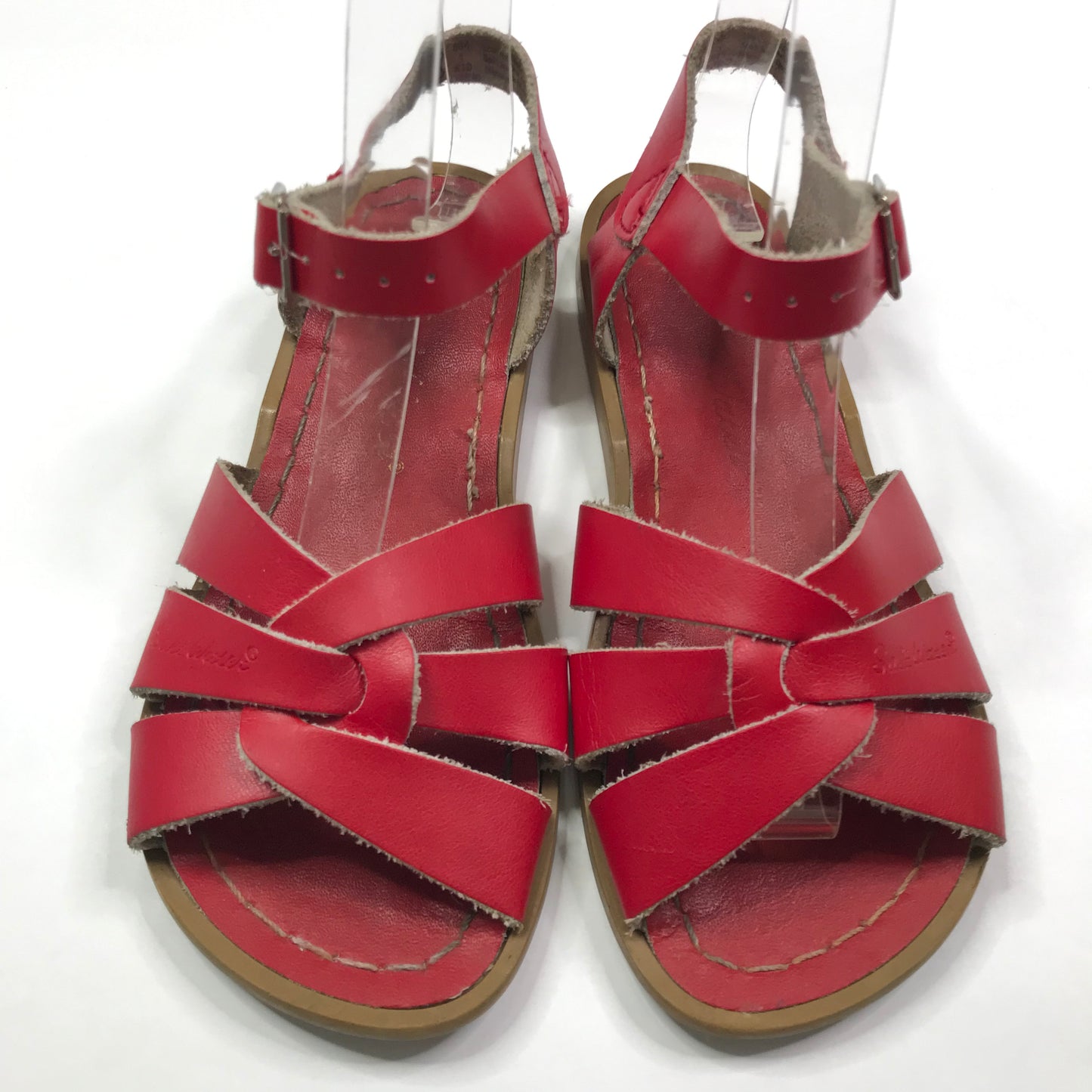 Sun-San Salt Water Original H&L Red Sandals Shoes Girls Size 1