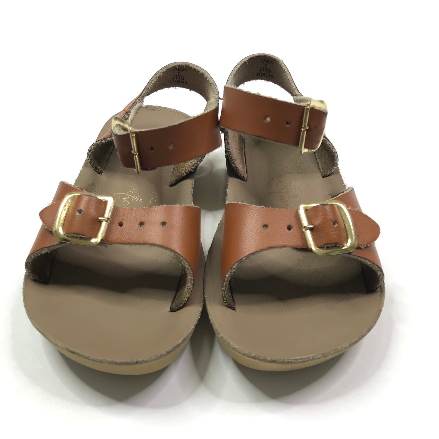 Sun-San Surfer Salt Water Sandals White Shoes Tan Unisex Size 7