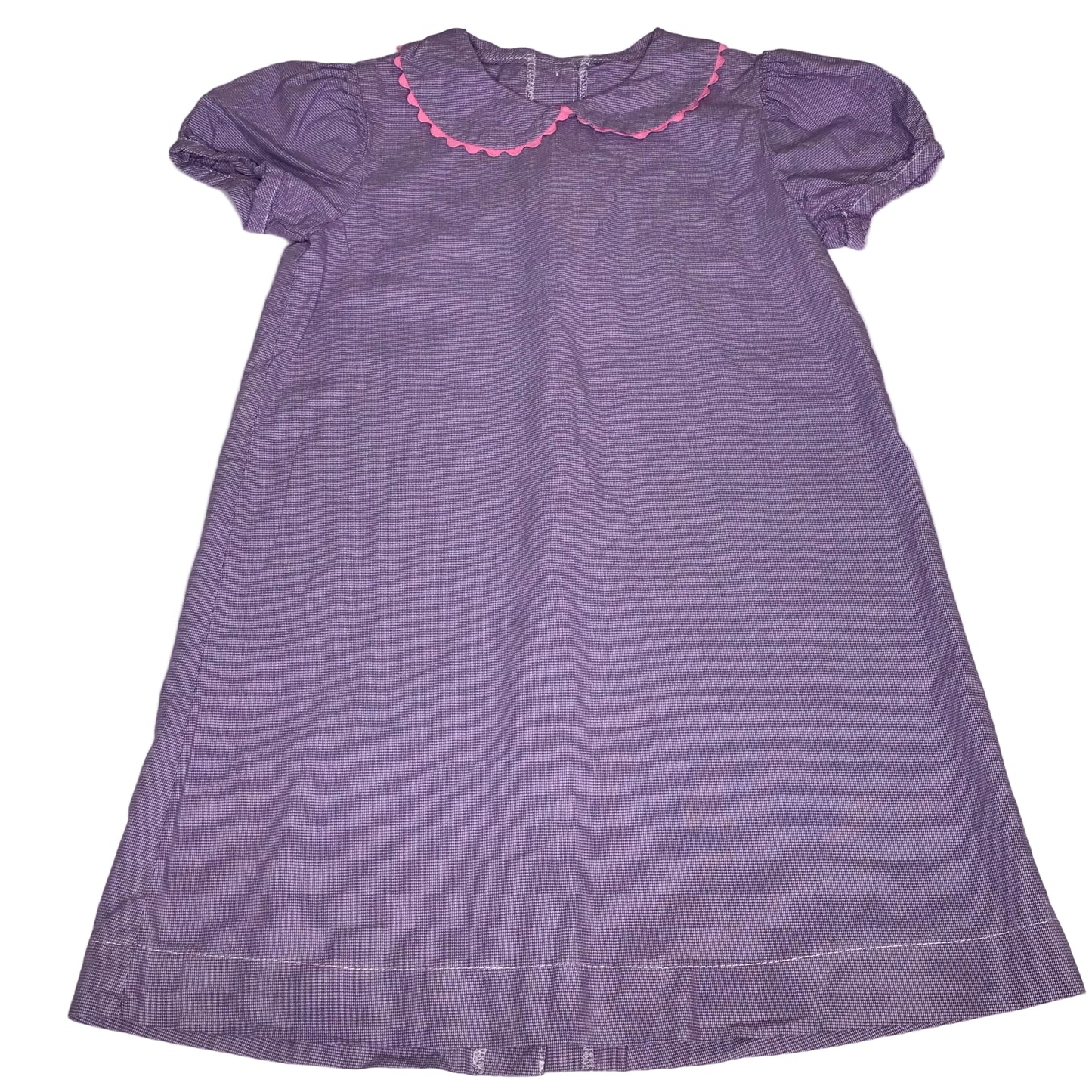 Southern Sunshine Kids Micro-Check Gingham Purple Girls Dress Size 6