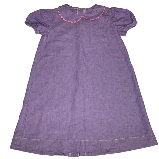 Southern Sunshine Kids Micro-Check Gingham Purple Girls Dress Size 6