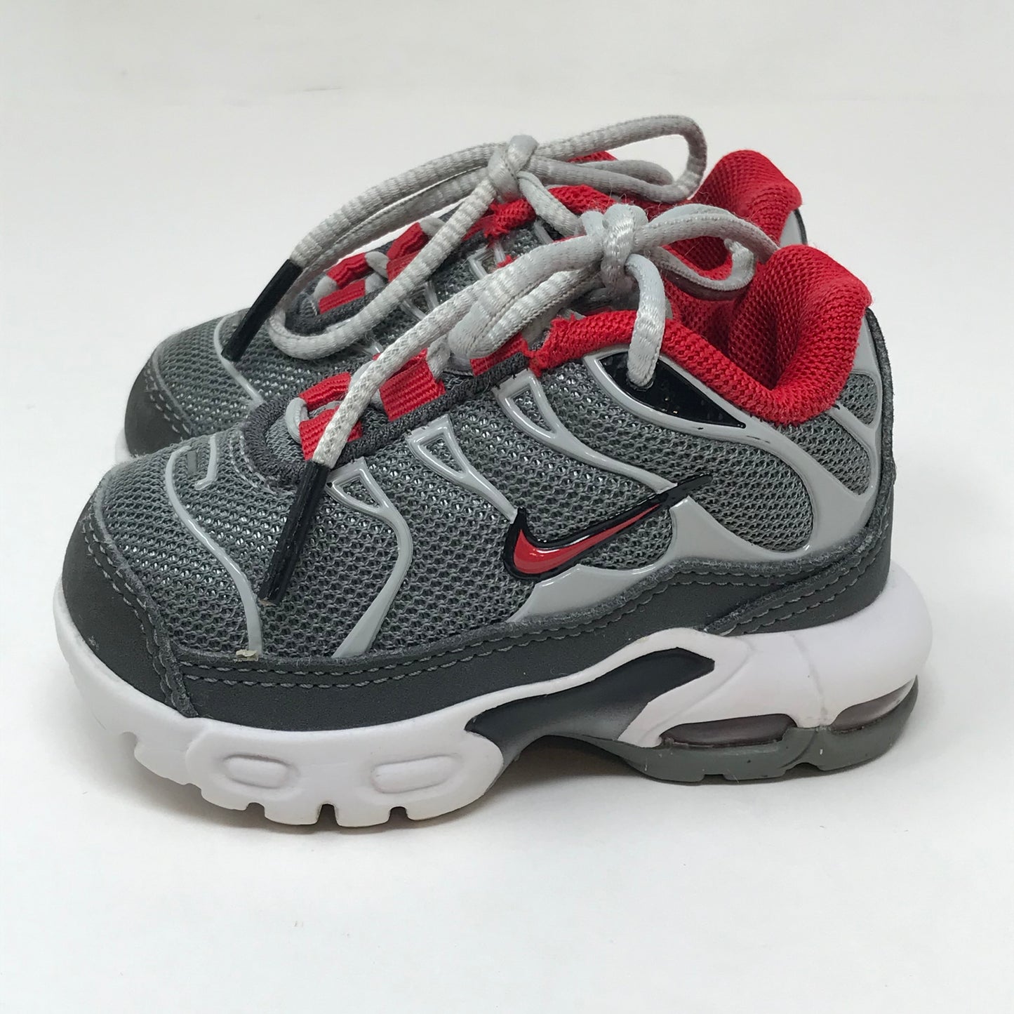 Nike Air Max Plus Sneakers Grey Red Toddler Size