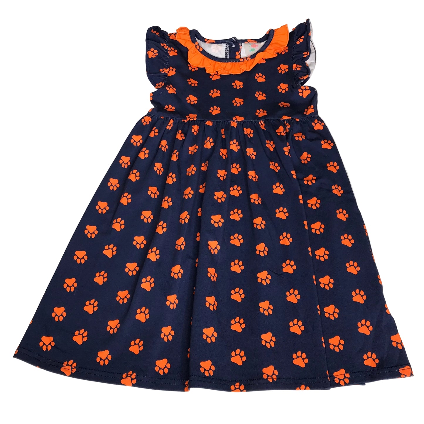 Stitchy Fish Auburn Tigers Paw Print Dress Girl Size 4T