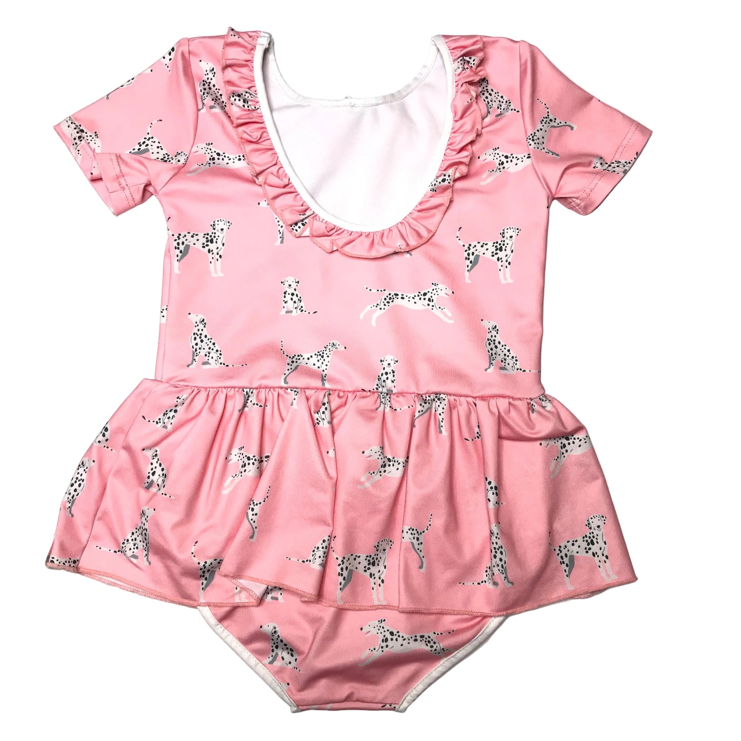 SweetHoney Twirl Skirt One Piece Swimsuit Dalmatian Dotty Puppy Size 5