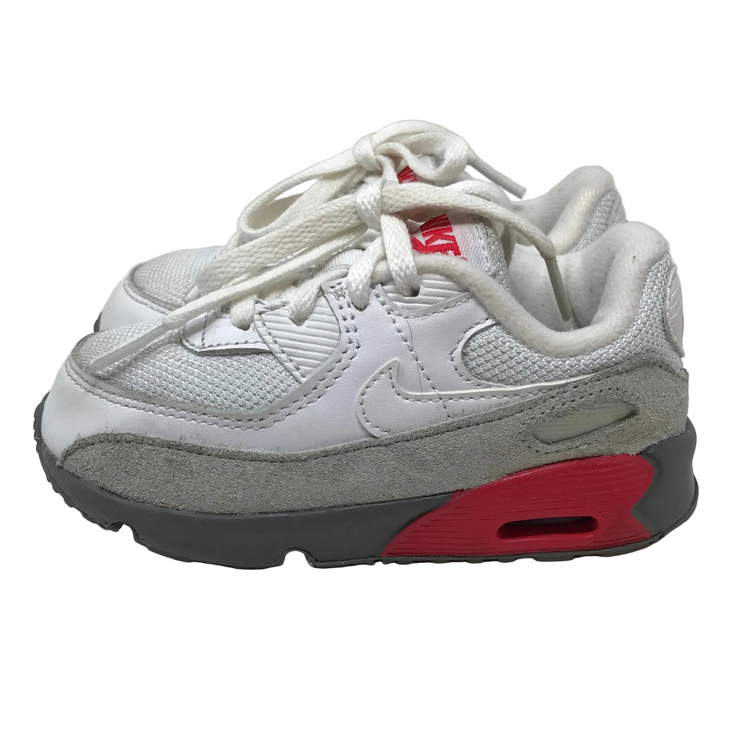 Nike Air Max 90 Toddler Kids Sneakers White Flat Pewter Size 8C