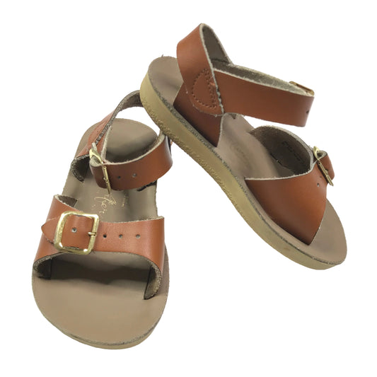Sun-San Surfer Salt Water Sandals White Shoes Tan Unisex Size 7