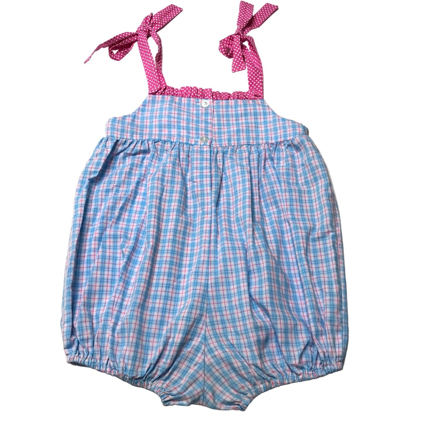 Smocked Auctions Smocked Bubble Cupcake Plaid Multicolor Girl Size 24M
