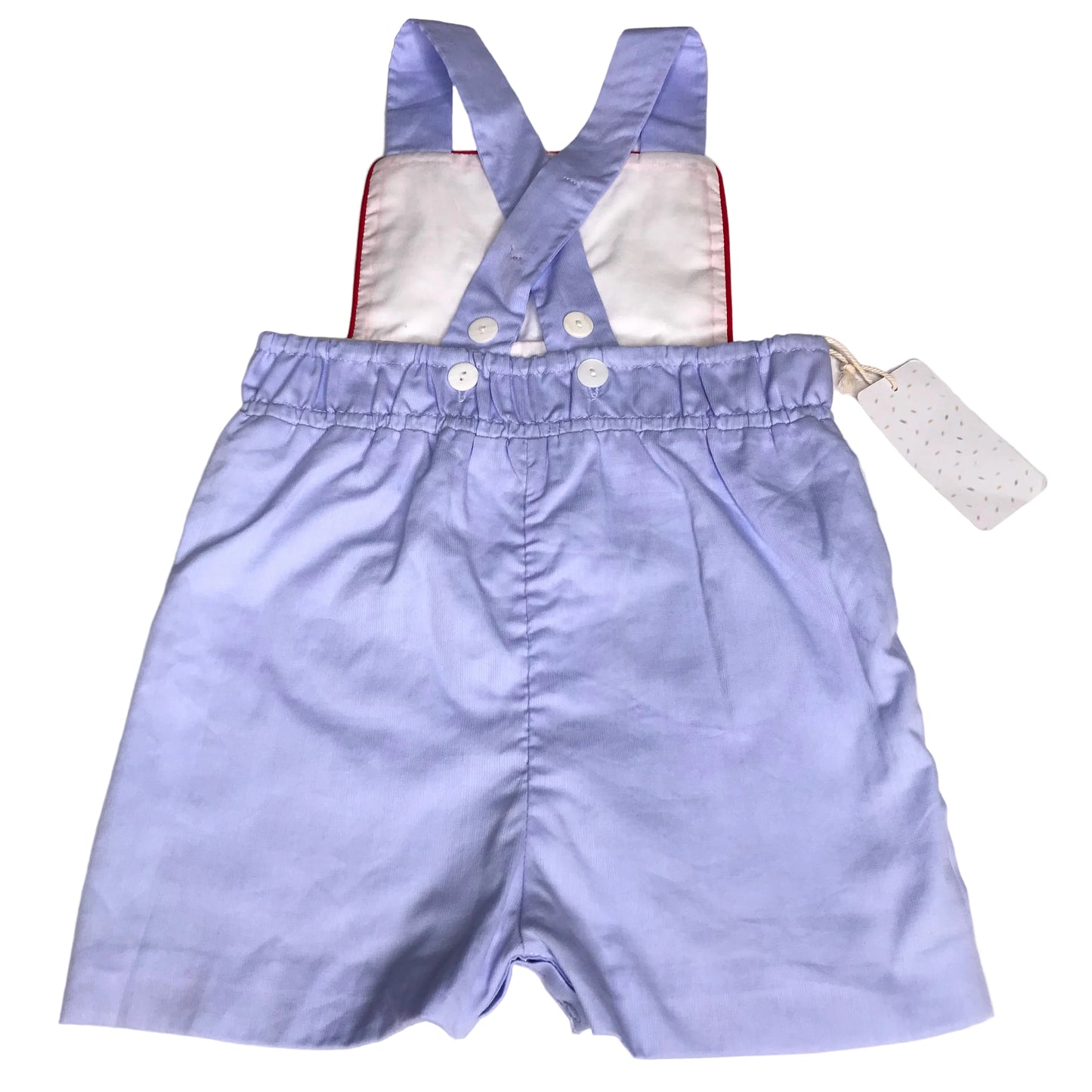 NWT Smockingbird Patriotic Embroidered Shortall Boy Size 2T