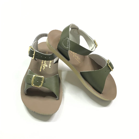 Sun-San Surfer Salt Water Sandals Green Shoes Unisex Size 10