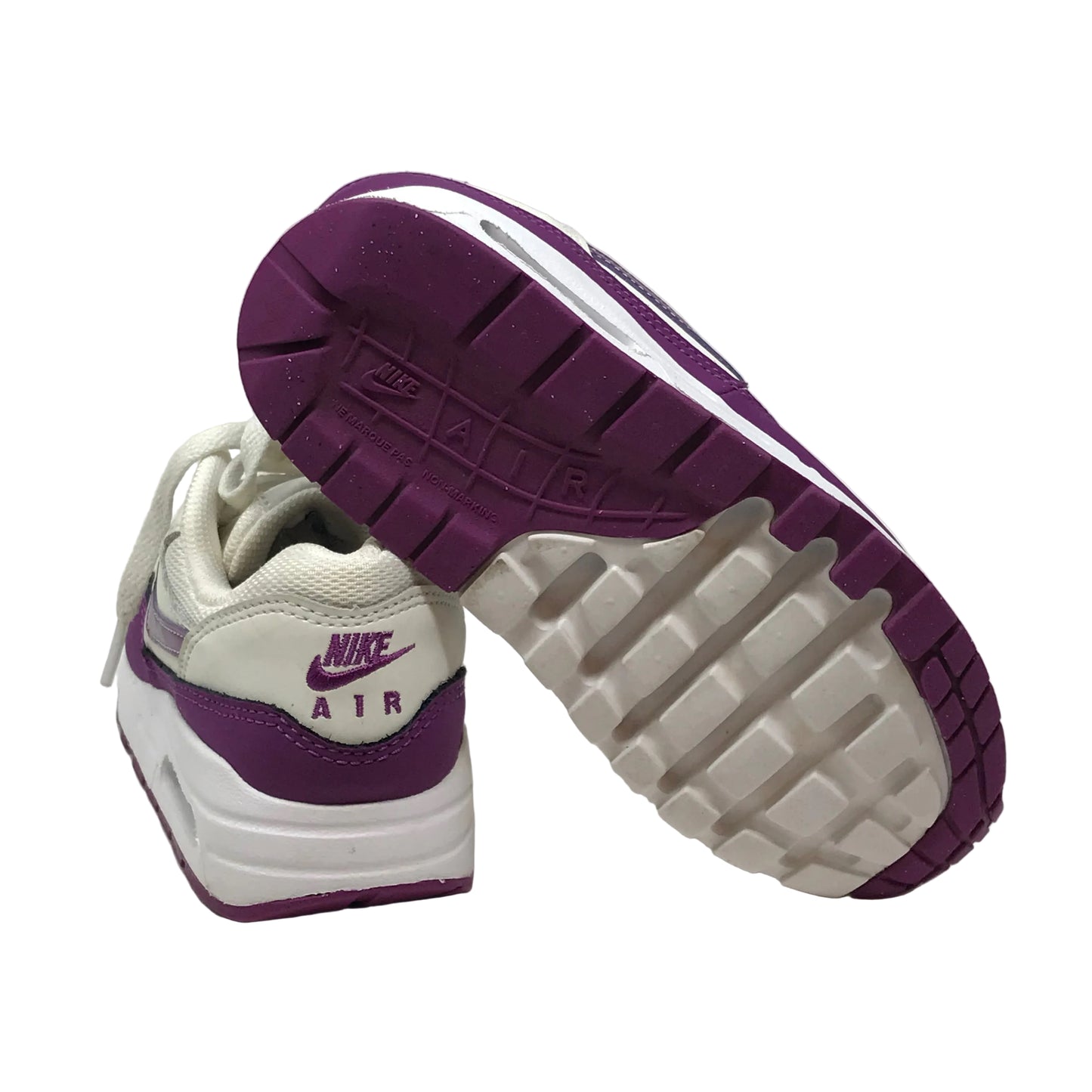 Nike Air Max 1 Summit White Viotech Girl Size 1Y