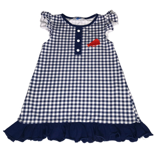 Emma Blake Smocks Auburn Tigers Megaphone Gingham Dress Girl Size 3T