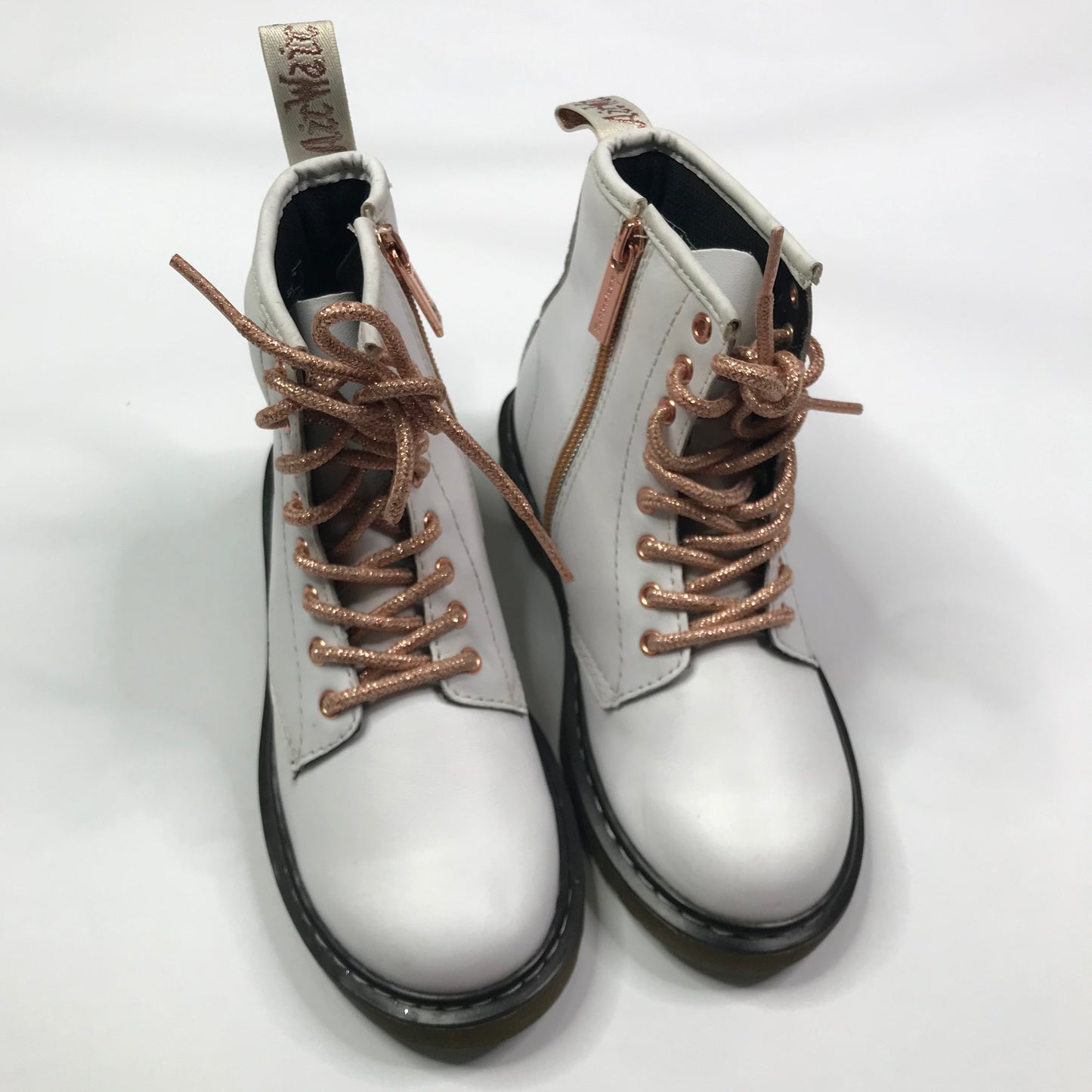 Dr. Martens 1460 White Rose Gold Boots Little Girls Shoes Size 1