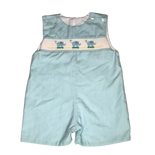 Petit Bebe Baby Boy Smocked Elephant Jon Jon Size 24M