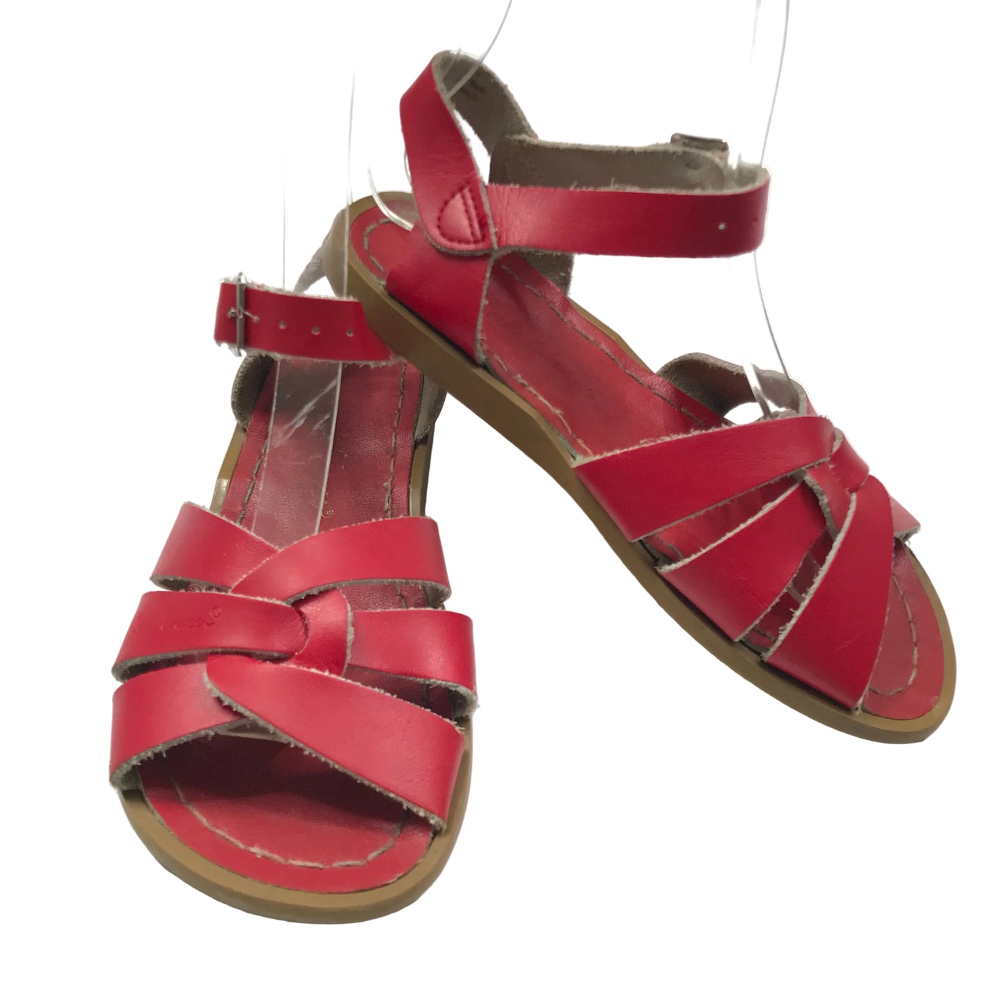 Sun-San Salt Water Original H&L Red Sandals Shoes Girls Size 1