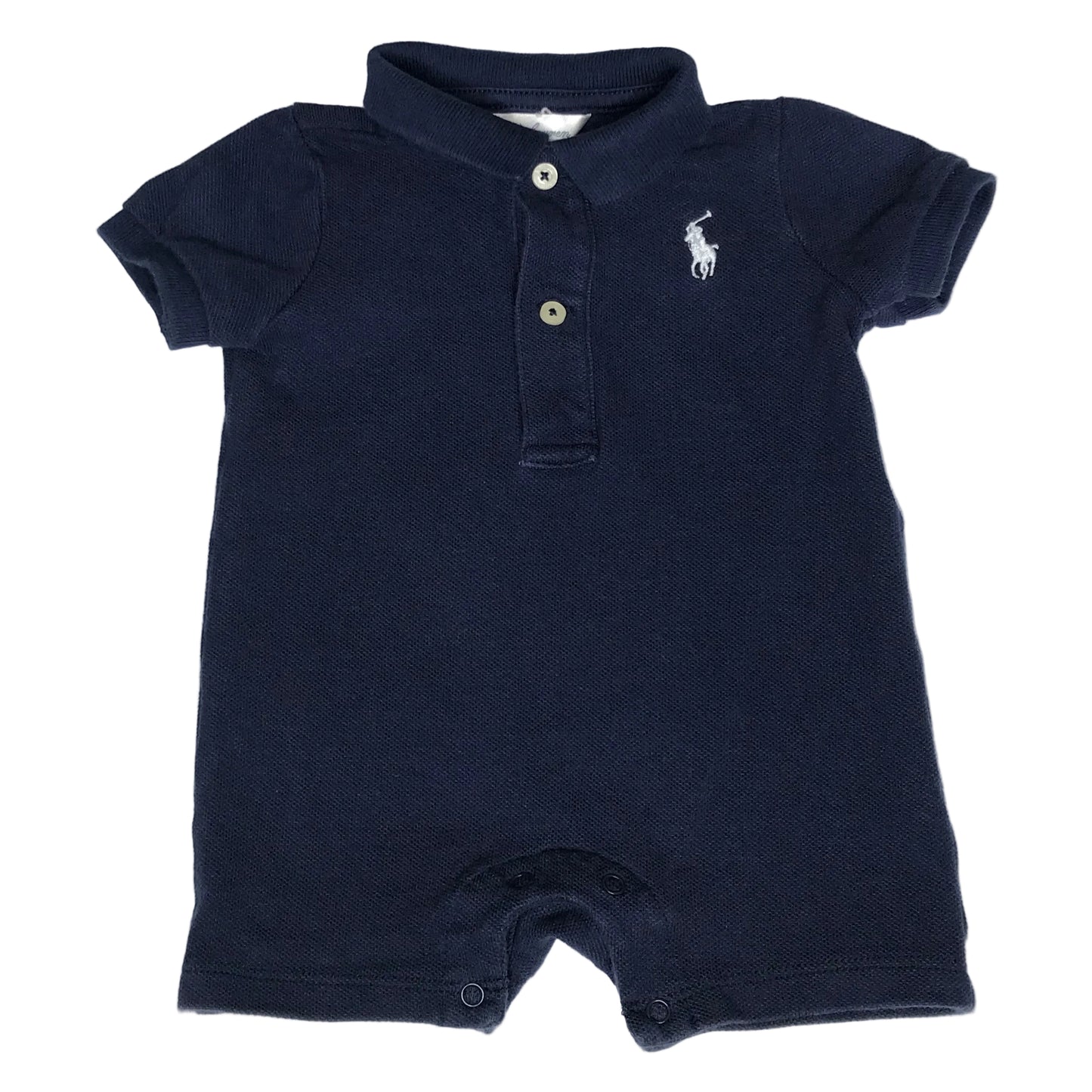 Polo Ralph Lauren Baby Boy Shortall Navy Blue Size 3M