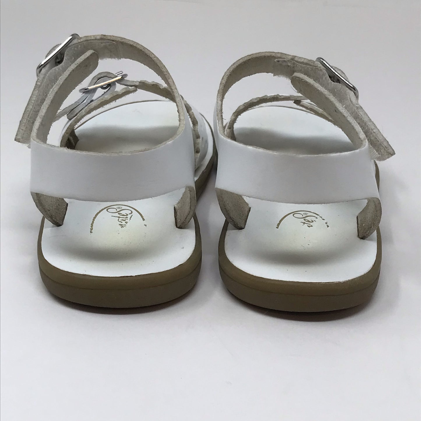 Footmates Ariel White Leather Sandals Girl Size 9