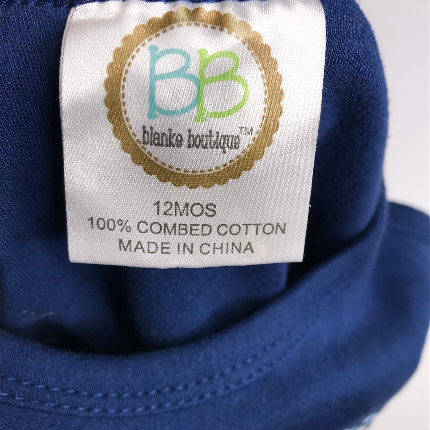 Blanks Boutique Embroidered Bubble Baby Boy Size 12M