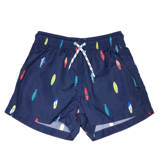 Zara Baby Boy Surfboard Leone Blue Shorts Size 12-24M