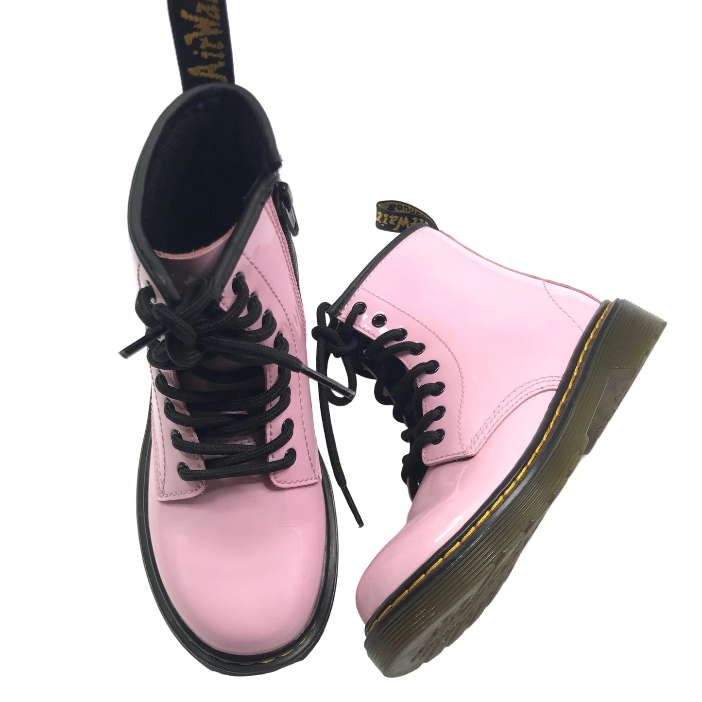 Dr. Martens 1460 Patent Leather Boots Pale Pink Shoes Girls Size 1