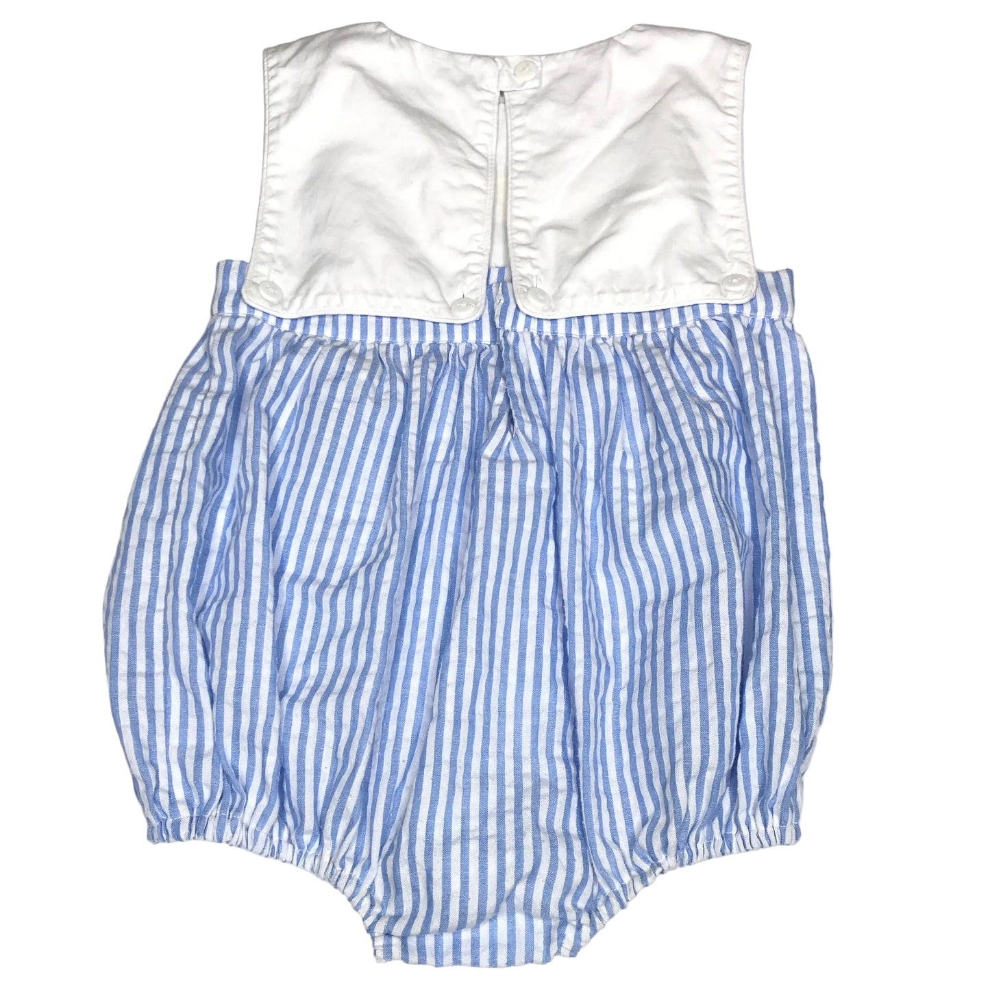 The Smocking Place Baby Boy Sailboat Embroidery Bubble Size 24M