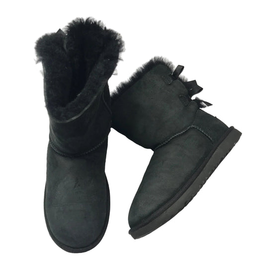 Ugg Bailey Bow Boots Black Shoes Big Girls Size 5