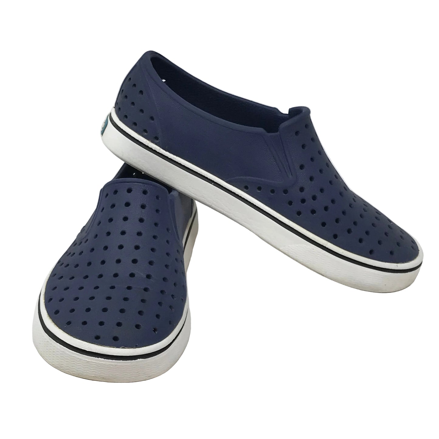 Native Shoes Miles Slip On Sneakers Navy Blue Boy Size J3