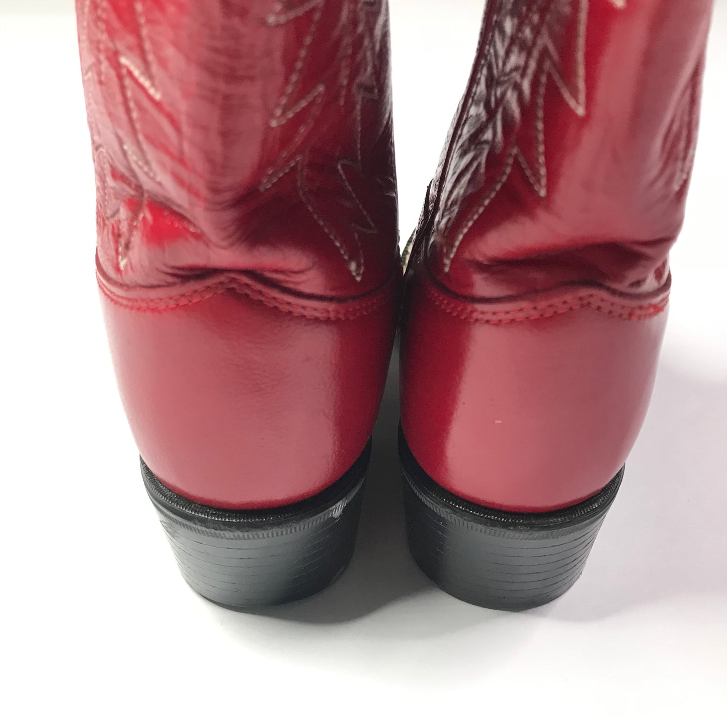 Old West J Toe Western Cowgirl Boots Red Shoes Girls Size 1.5