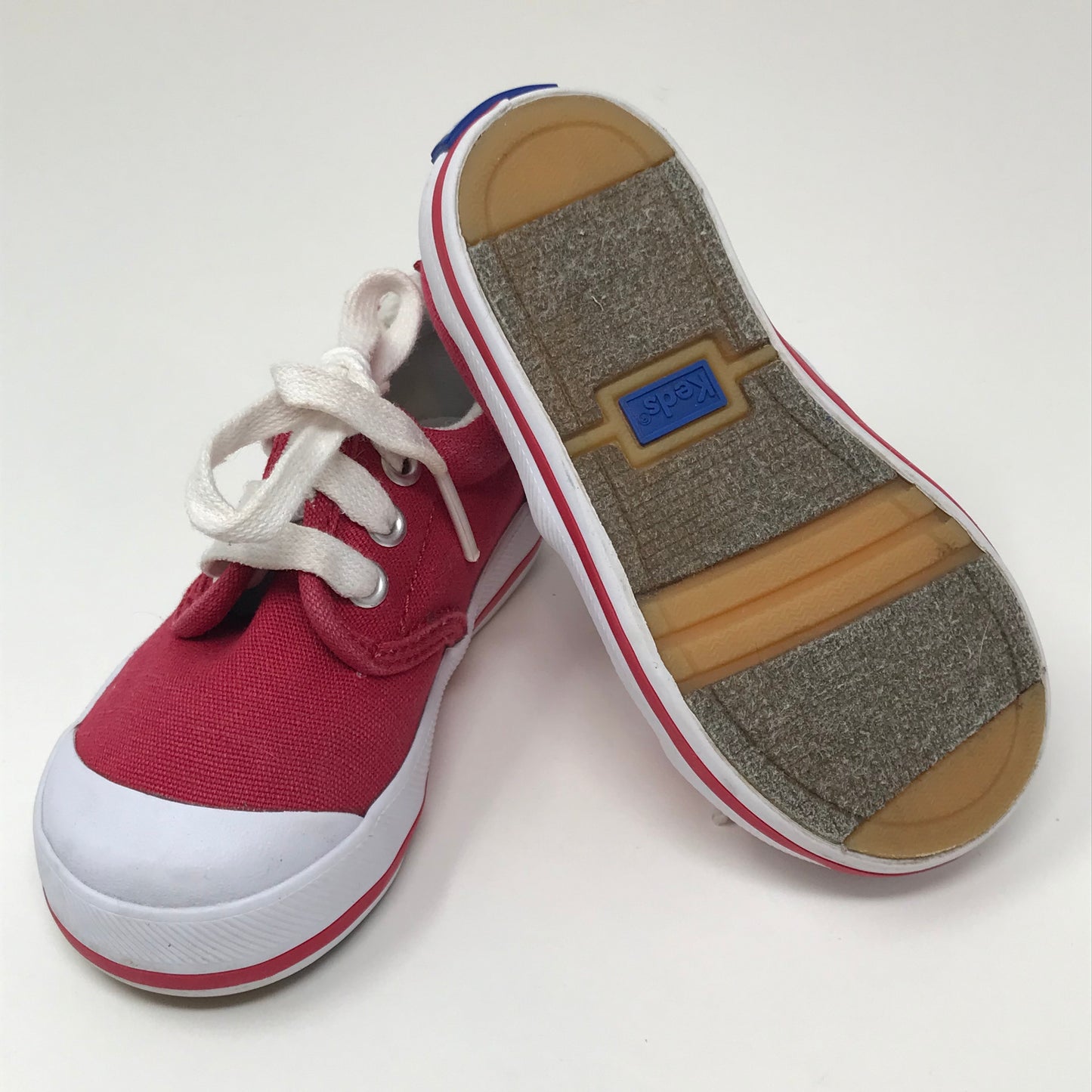 Keds Graham Canvas Sneakers Red White Unisex Size 5W