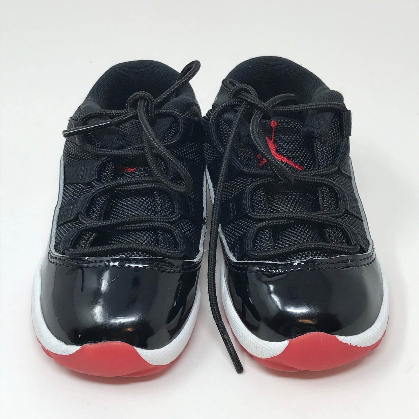 Jordan 11 Retro Low Bred Black White Red Toddler Size 7C
