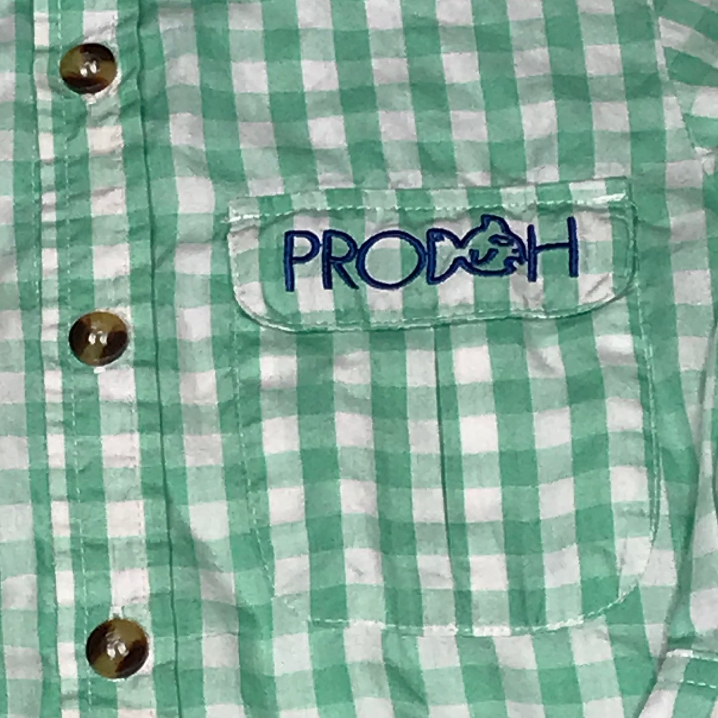 Prodoh Toddler Boys Gingham Fishing Shirt Size 2T