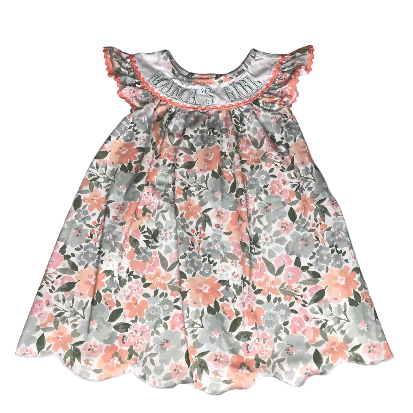 Abby & Evie Mama’s Girl Embroidery Floral Dress Size 18M