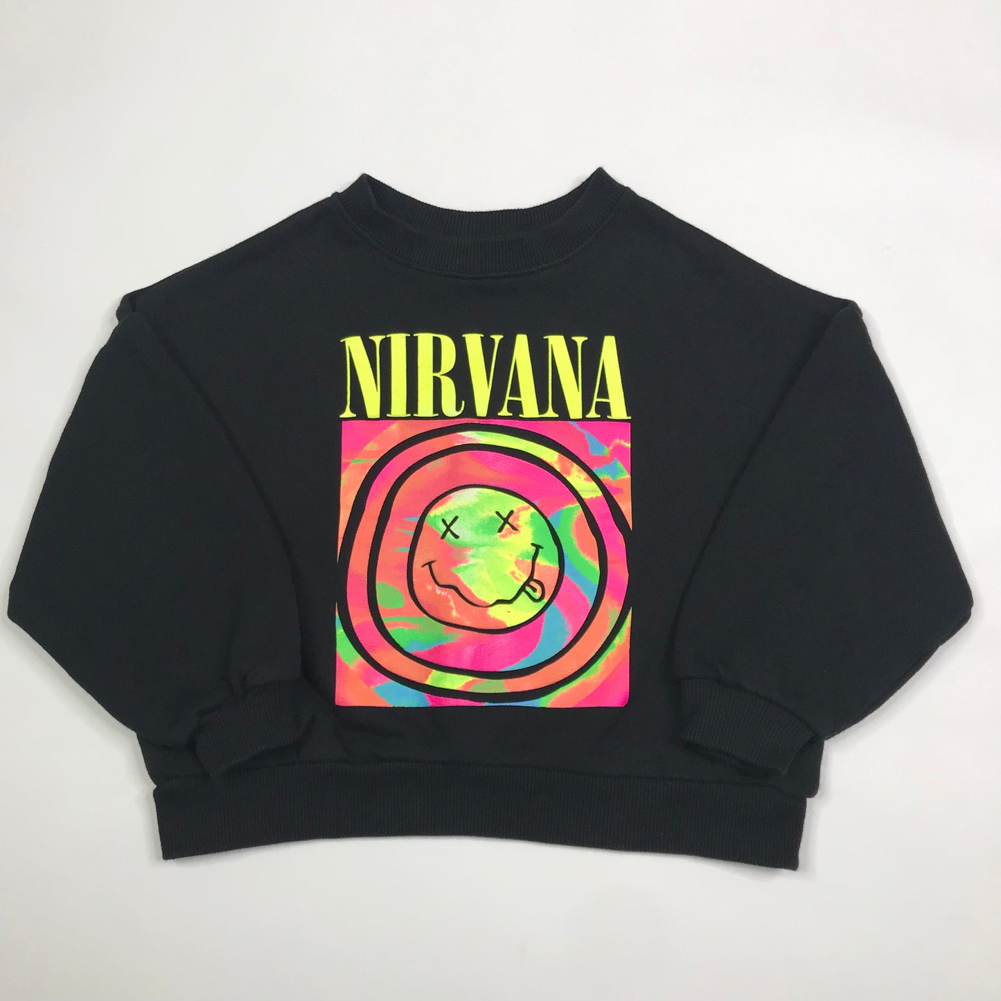 Zara Nirvana Neon Sweatshirt Girls Size 5-6