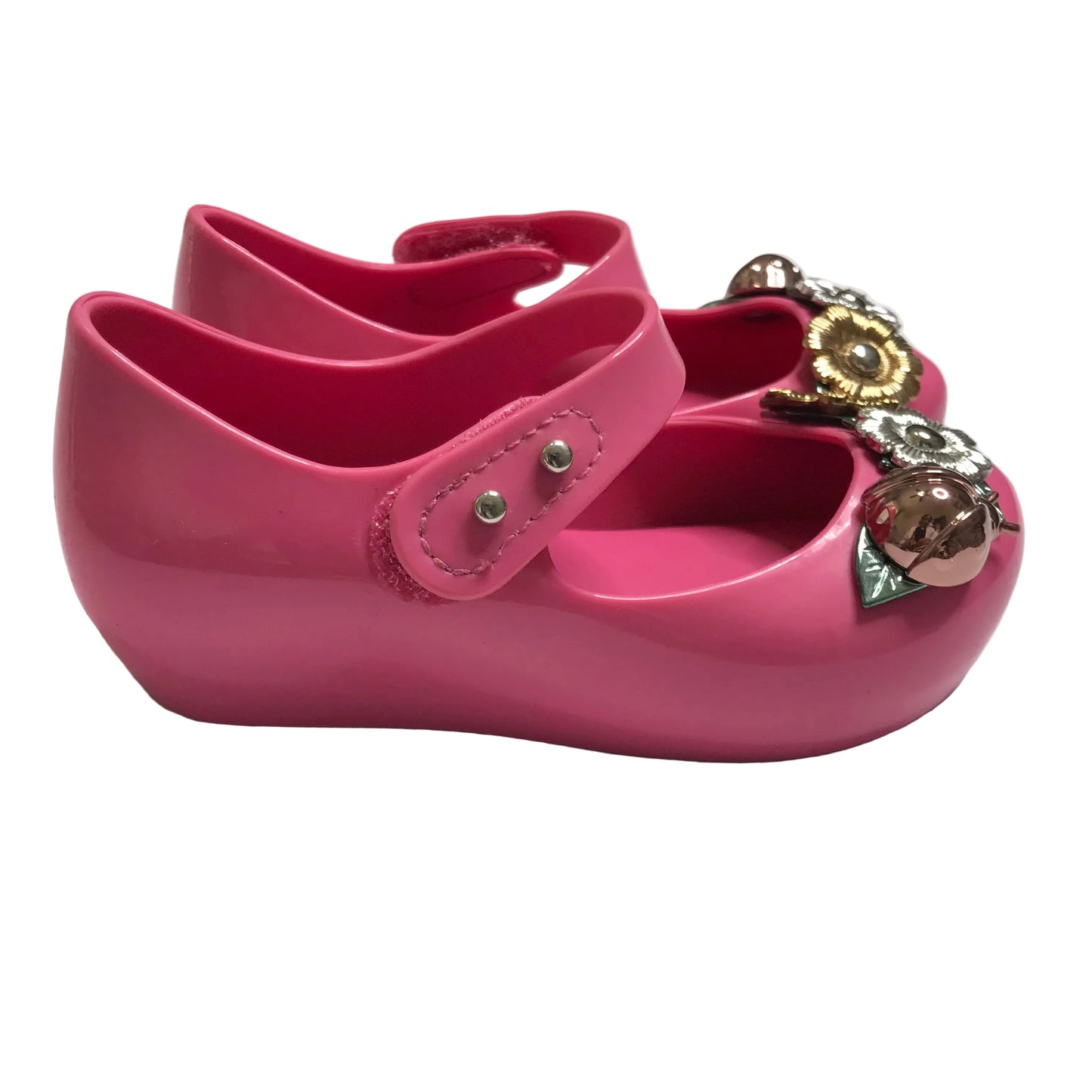 Mini Melissa Ultragirl X Mary Jane Jelly Floral Pink Shoes Girls Size 8