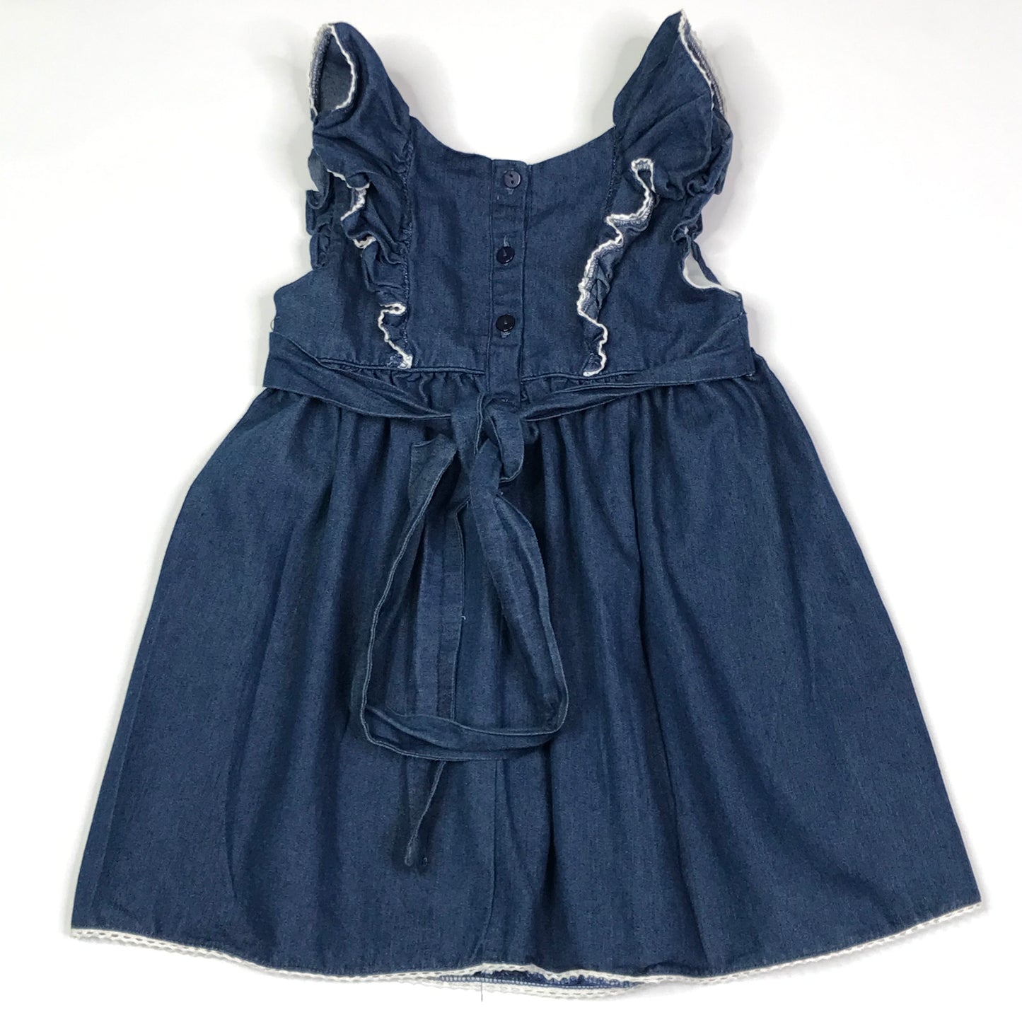 The Smock Hop Denim Smocked Dress Girls Size 4