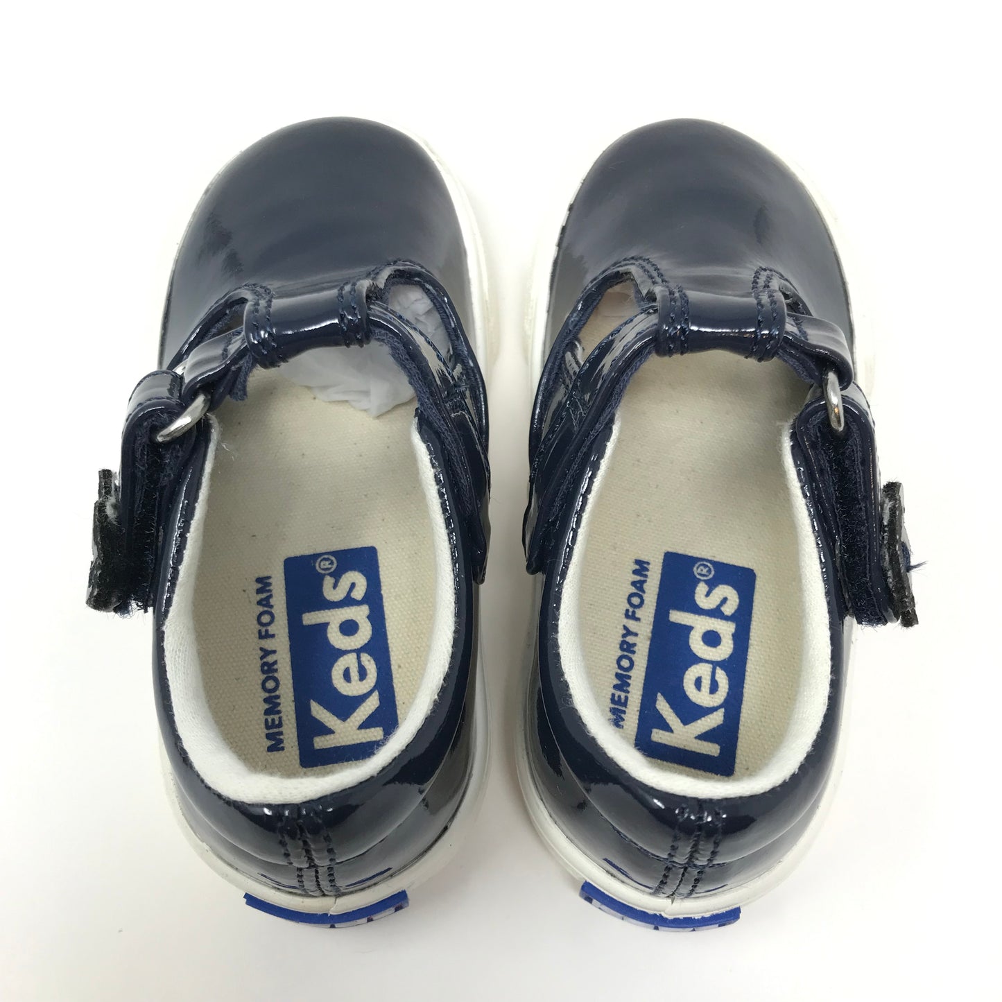 Keds Daphne T-Strap Sneakers Shoes Patent Navy Blue Girls Size 5M