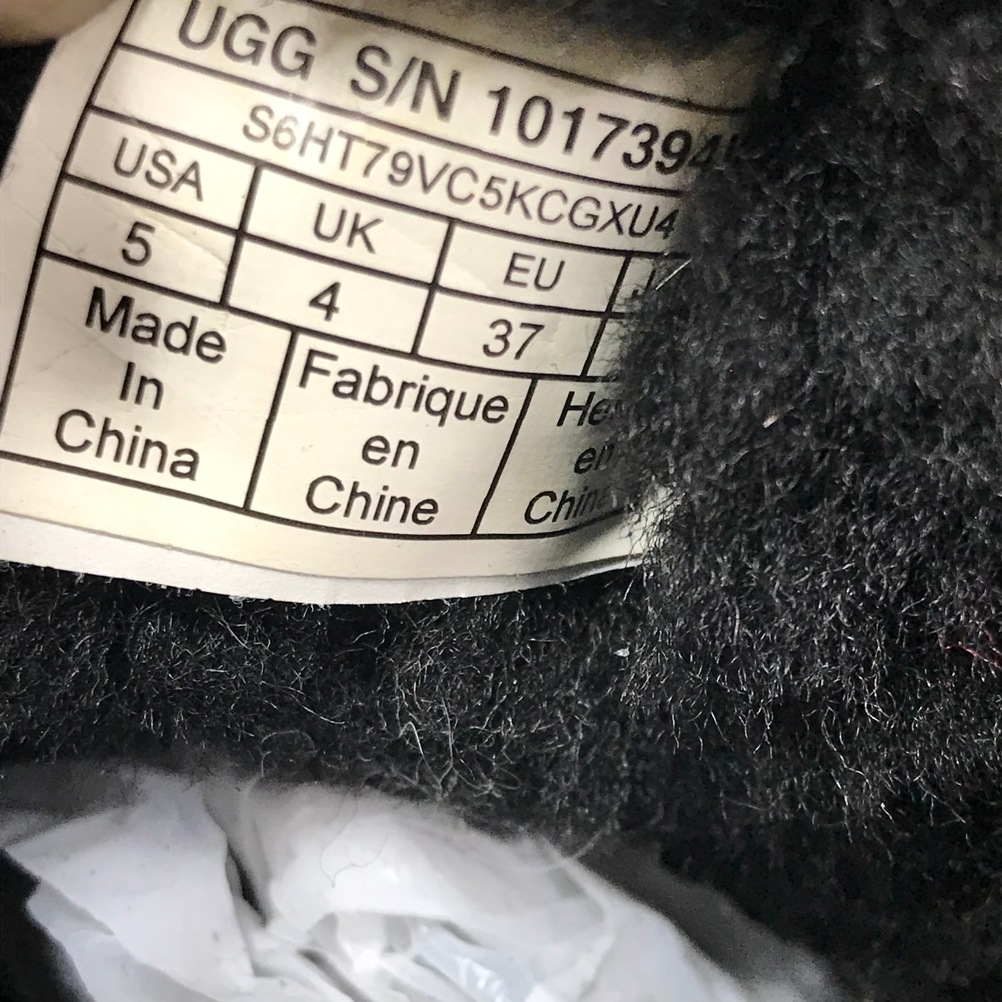 Ugg Bailey Bow Boots Black Shoes Big Girls Size 5