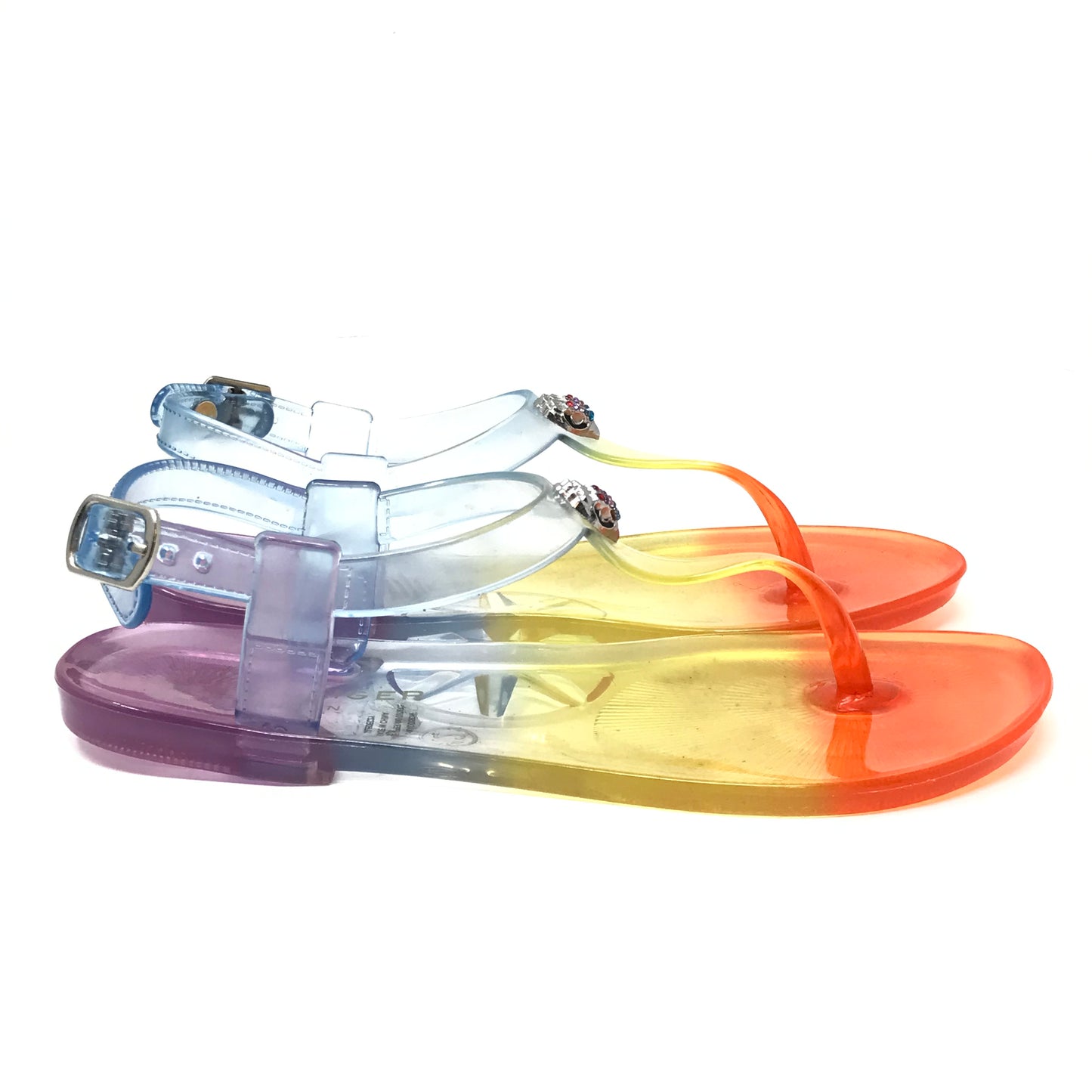 Kurt Geiger Thong Jelly Rainbow Sandals Girl Size 12 Multicolor