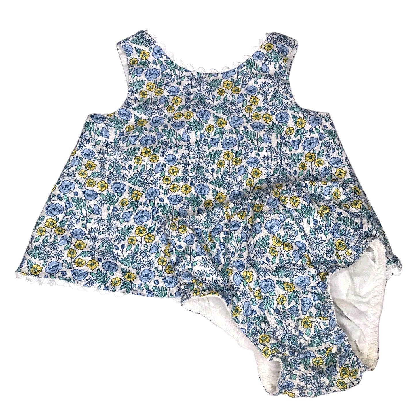 Hope & Henry Floral Diaper Set Baby Girl Size 6-12M