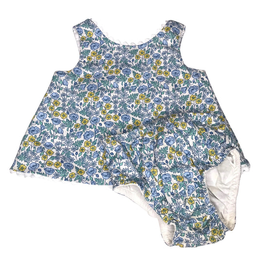 Hope & Henry Floral Diaper Set Baby Girl Size 6-12M