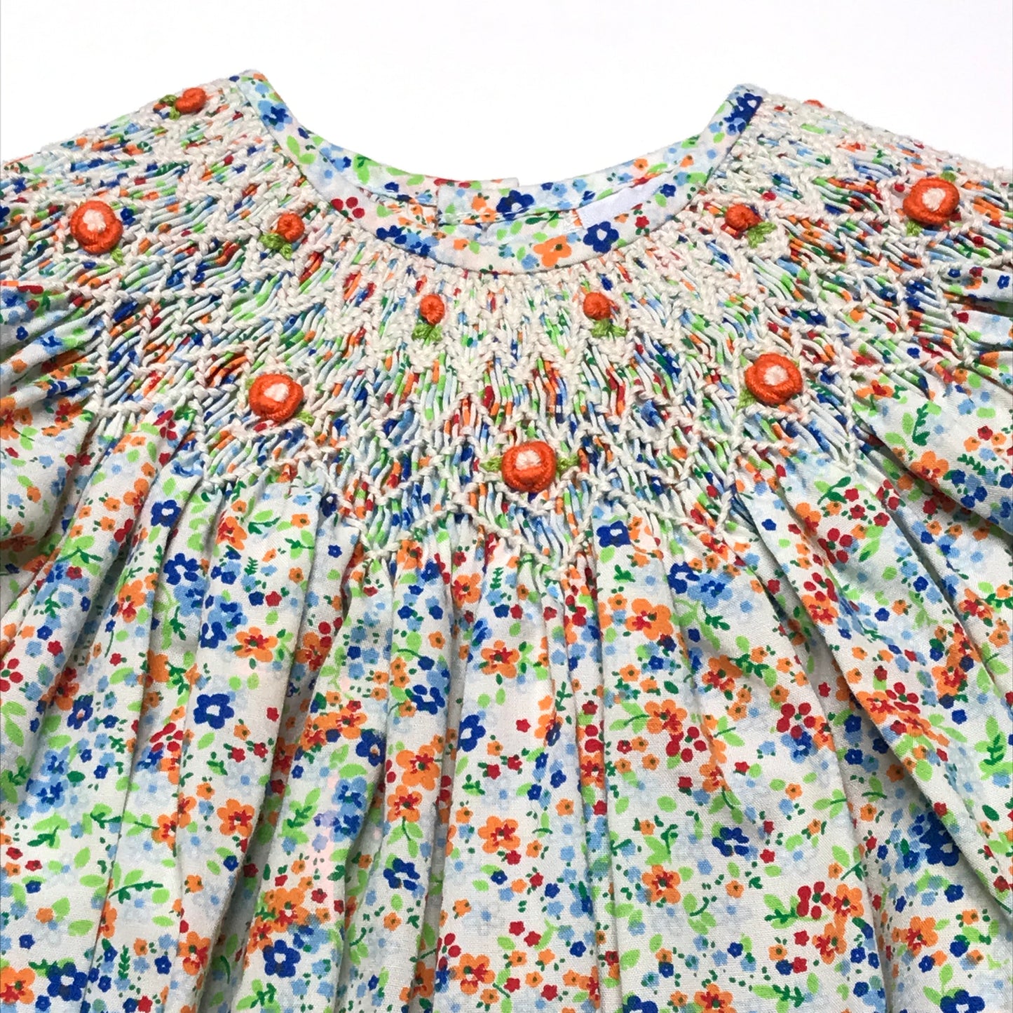 Remember Nguyen Smocked Floral Bubble Baby Girl Size 12M