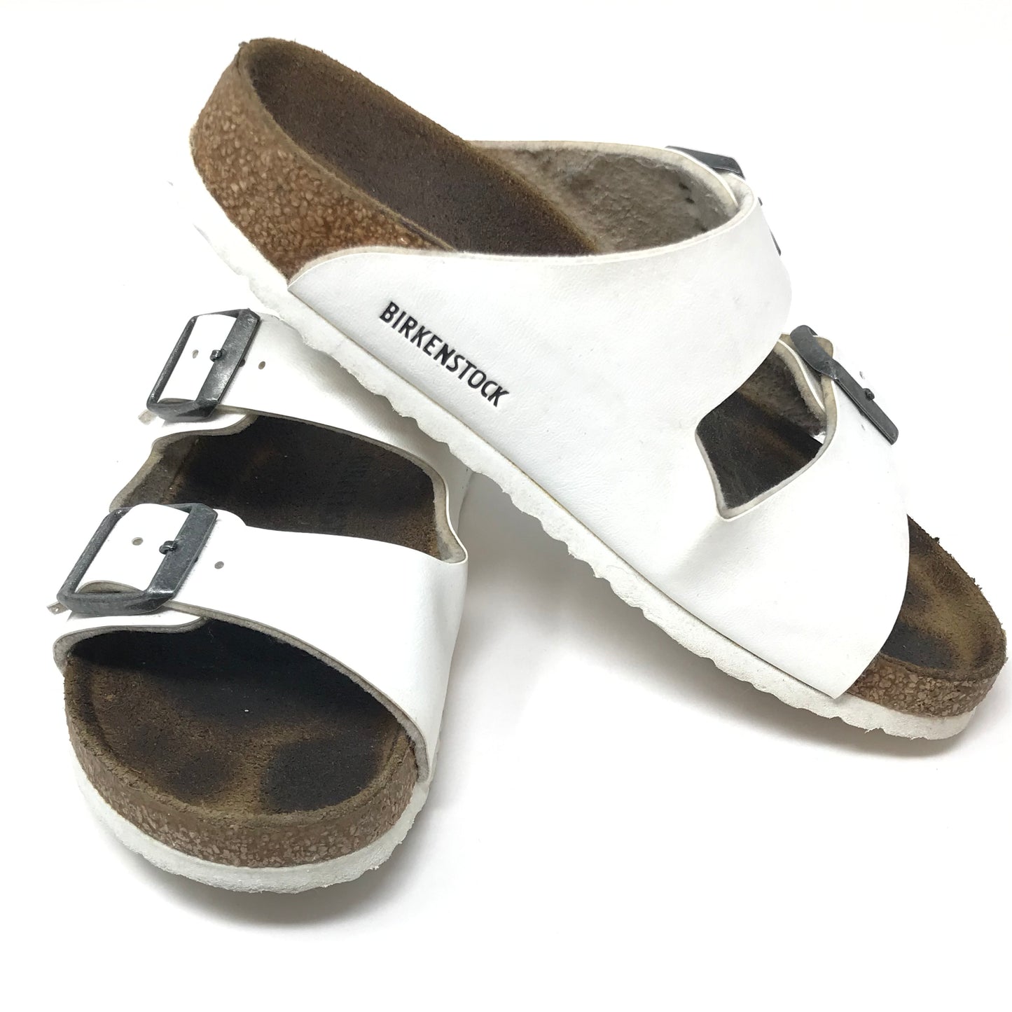 Birkenstock Arizona Kids Birko-Flor White Sandals Size 31(13-13.5)