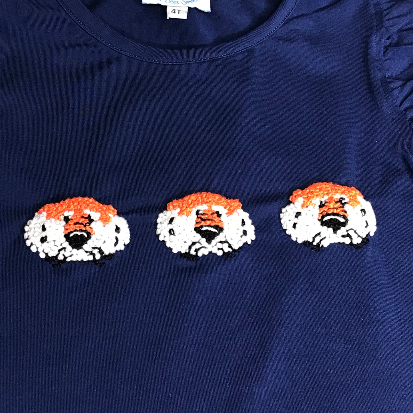 Busy Bee Smocks Auburn Tigers French Knot Bloomer Set Girl Size 4T