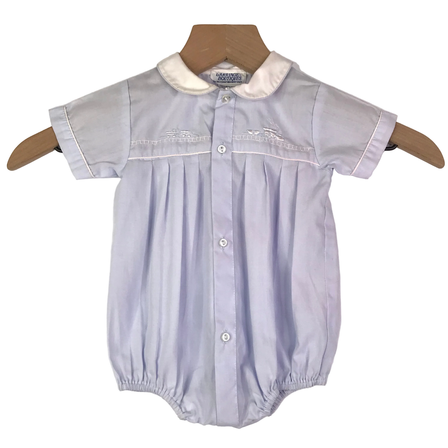 Carriage Boutique Baby Boy Bubble Creeper Size 3M Train