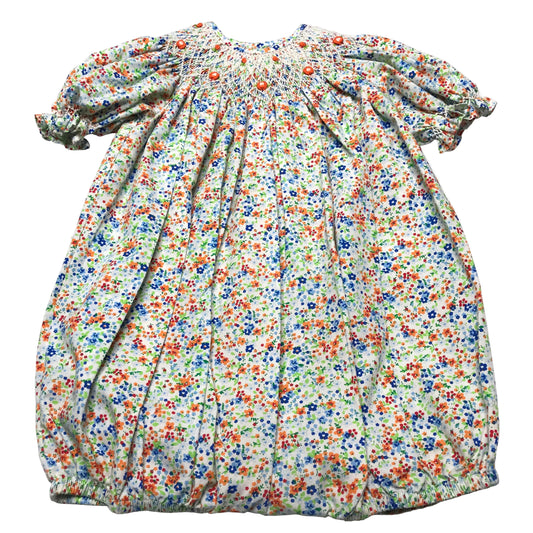 Remember Nguyen Smocked Floral Bubble Baby Girl Size 12M