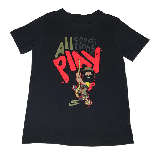 Nike Kids Sportswear Graphic T-Shirt Black Boys Size 7