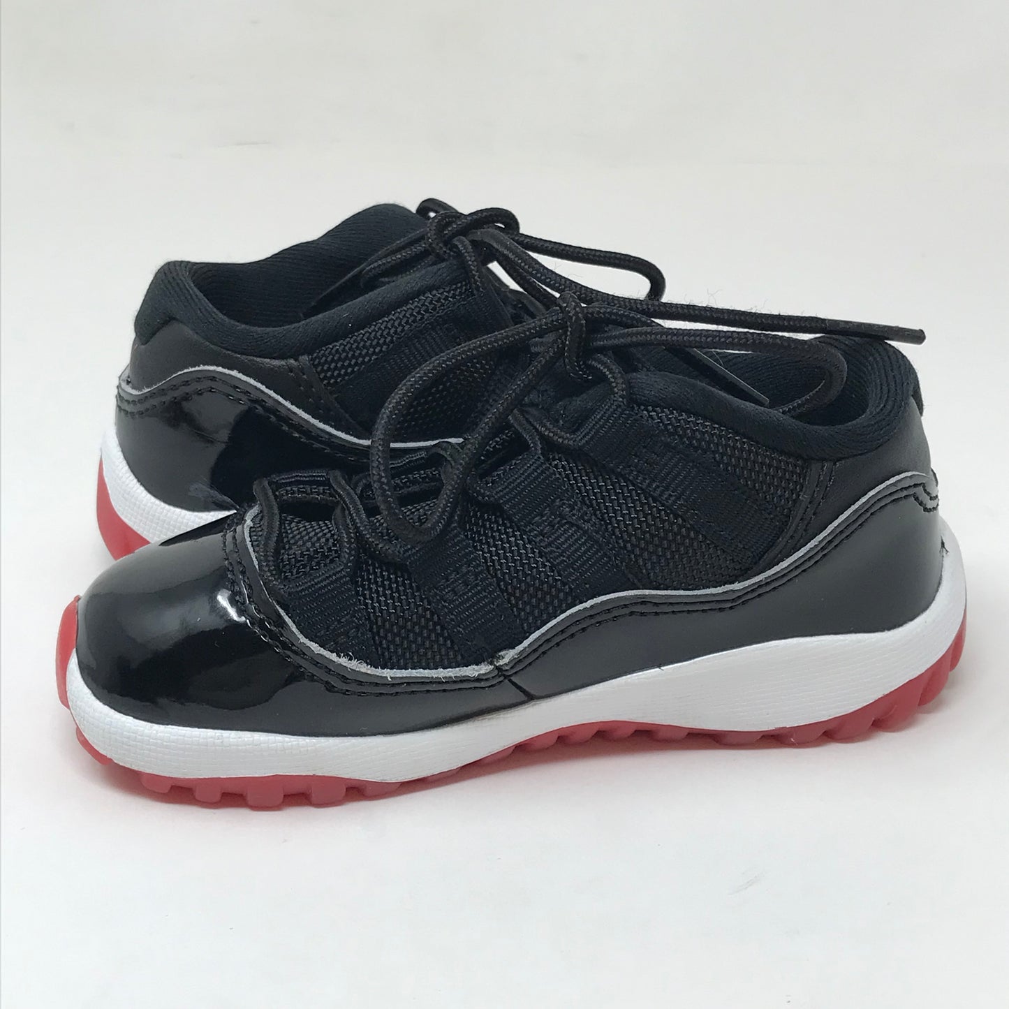 Jordan 11 Retro Low Bred Black White Red Toddler Size 7C