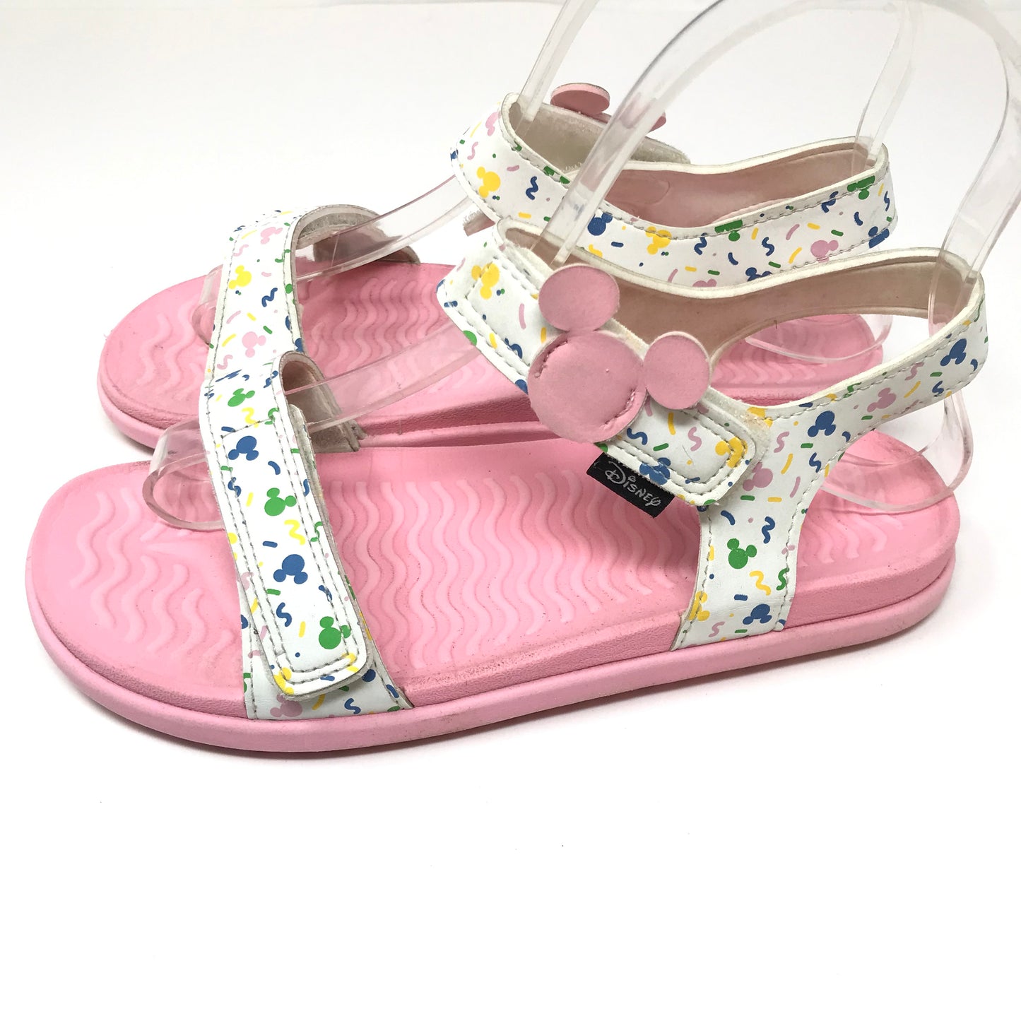 Native Charley Mickey Mouse Confetti Sandals Girls Size 3