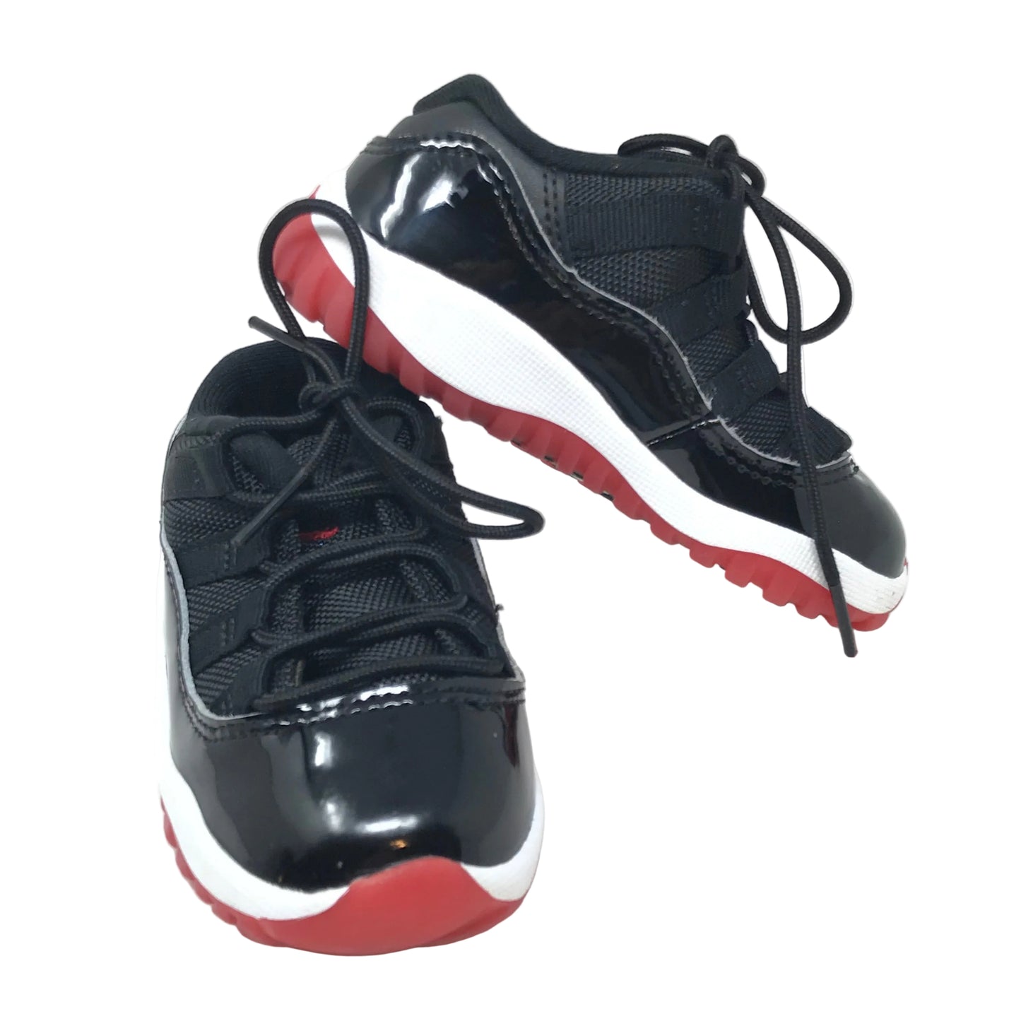 Jordan 11 Retro Low Bred Black White Red Toddler Size 7C
